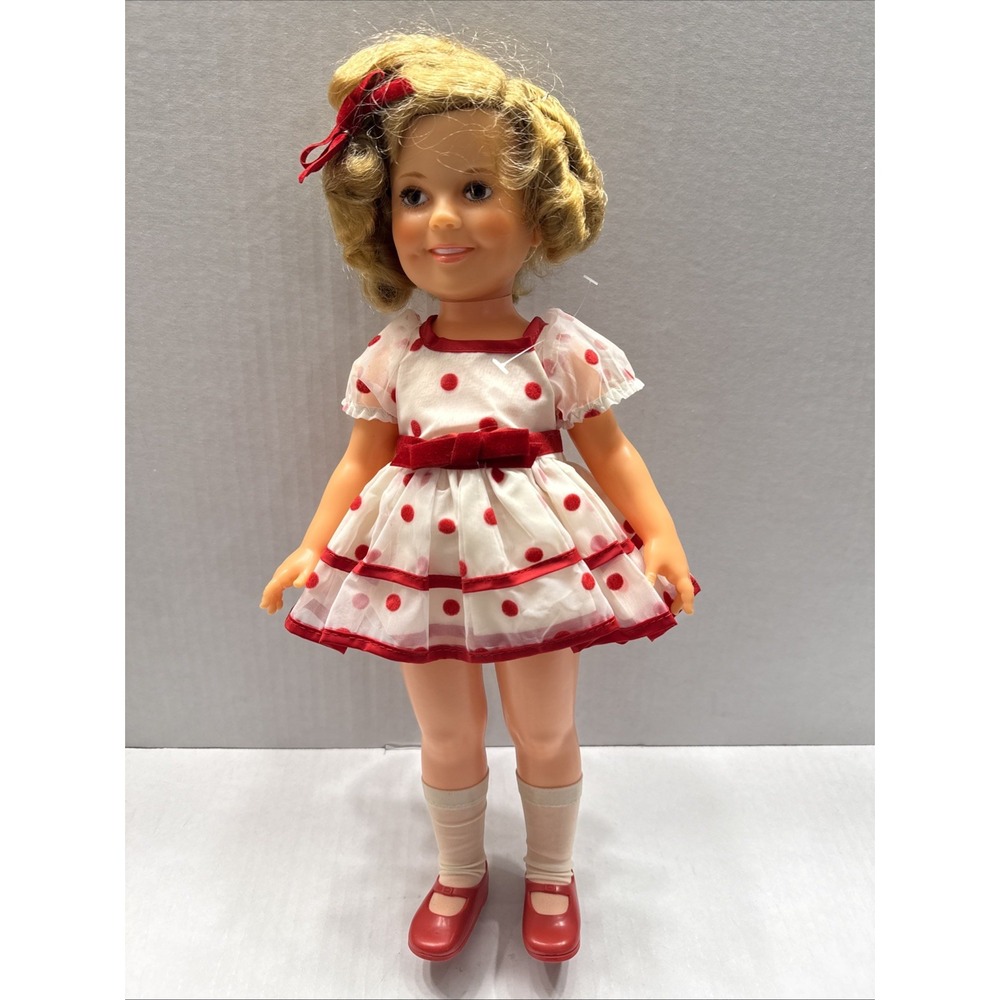 Vintage Shirley Temple Doll 1972 Red Polka Dot Dress No Box